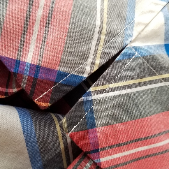 J. Crew Plaid Ribbon Shoulder Sleeveless Blouse Top Size 4 - Picture 5 of 7